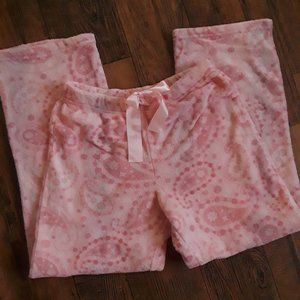 🌸 Laura Ashley Pink Thick Fleece PJ Pants S 🌸